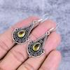 Citrine Gemstone Handmade 925 Sterling Silver Jewelry Earring 2.01" M-2704