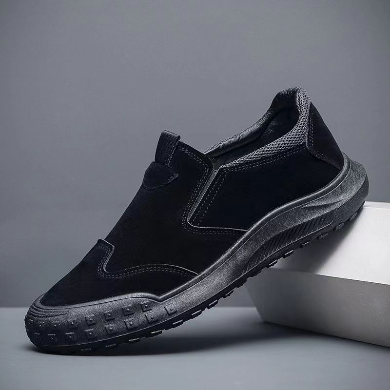 

Весенняя мужская обувь круглый носок корейская версия тренд повседневная рабочая обувь одна педаль обувь для охраны труда мужская обувь 44