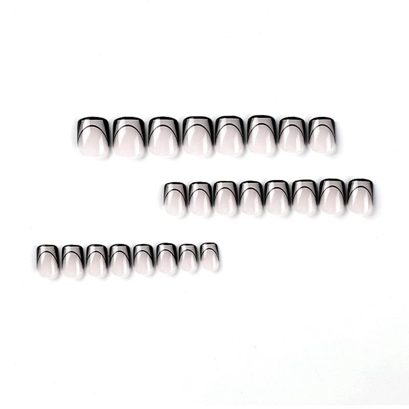 Wear armor black French wear armor short fake nail piece manicure wear nail piece nail
