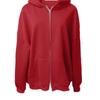 Mens Oversized Hooded Sweatshirt With Distressed Wash Print Heavyweight 400g Cotton Blend Zipper Front Casual Streetwear