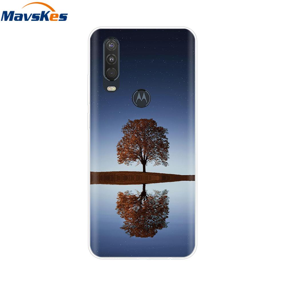 

Для Moto One Action Чохол М який ТПУ Силіконовий Задній Чохол Для Motorola Moto One Vision OneAction Чохол для Телефона Захисний Модний Coque Moto One
