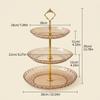 Tiered Plastic Serving Tray Cake Stand 2/3 Tier Reusable Dessert Plate Fruit Food Dishes Tableware Catering Buffet Sweet Table