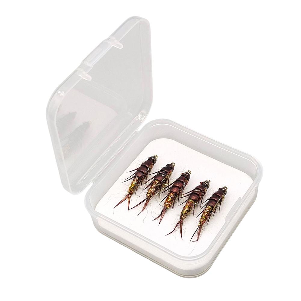 10# Barbed Hook Fishing Lure Set Insects Bait Fly Nymph Stonefly Lure