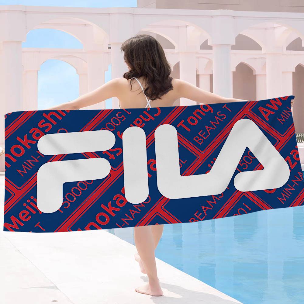 Fashion trend Brand F-FILA-A Logo Microfiber Beach Towel Absorbent Quick dry Soft Yoga Swimming Resort Mountain Climbing Towel