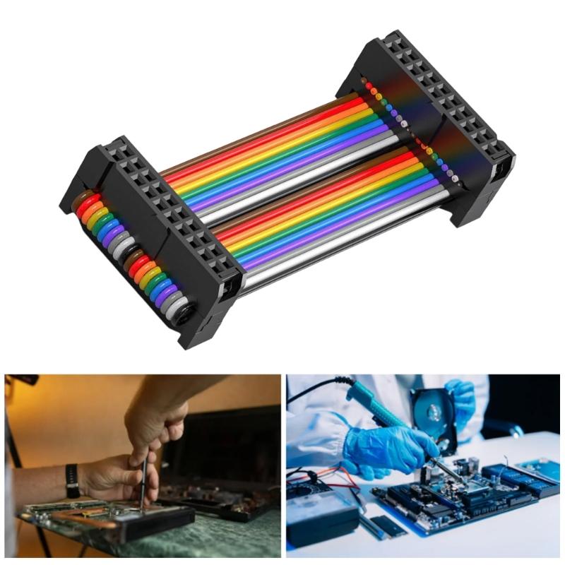 IDC Connector Flat Ribbon Cable 2.54mm 300mm Data Cable Female to Female for Drive Printer Industrial Accessories