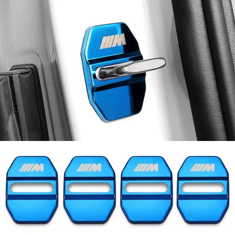 4pcs Car Styling Door Lock Protection Cover Stainless Steel Accessories For BMW M Performance E46 E90 E60 F20 X1 F10 X3 pendant PK2