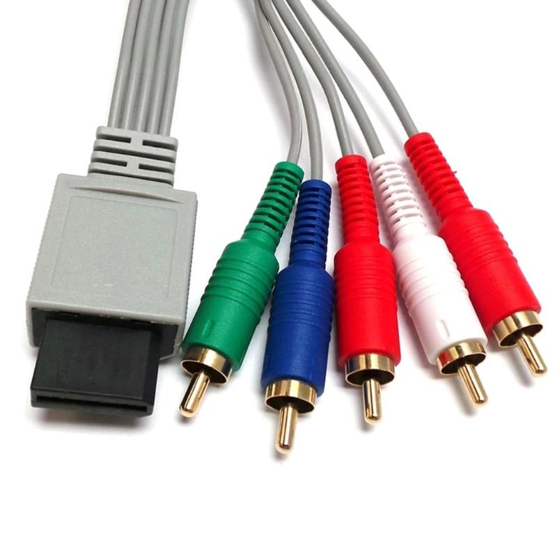 1.8m/5.9ft 1080/720P HDTV Audio-Video AV-Cable 5RCA Cord High-Definition Component Wire Line for Wii Game Console