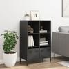 VidaXL Highboard Black 68x39x103.5 Cm Steel, Bookcase, Modern Bookcase, Bookshelf, Shelf and 851382