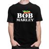 Custom Classic Jamaica Singer Reggae Rock Bob Marley T Shirts Men Short Sleeve Tee Pure Cotton Slim Fit Tshirt Merch