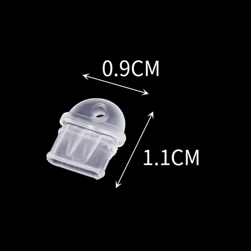 Cell Phone Dust Plugs Type C Charging Port Anti Dust Plug Clear/Black DIY Dustplugs with Hole for iPhone Samsung Xiaomi Honor