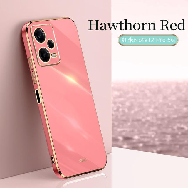 Luxury Square Plating Phone Case On For Xiaomi Redmi Note 12 Pro Plus Note12 Pro Plus+ 5G ShockProof Soft Silicone Back Cover