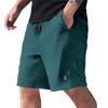 Men Knit Shorts Elastic Waistband Drawstring Adjustable Fit Relaxed Fit Patchwork Breathable Material