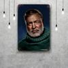 Ernest Hemingway Retro Vintage Tin Sign Poster Decorative Plaque Metal Plate Wall Decor