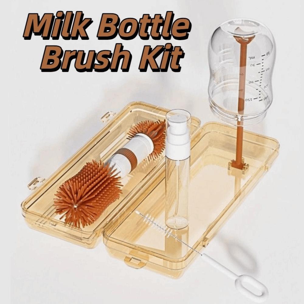 Portable Bottle Cleaning Brush Set Compact Bottle Brush Set Milk Bottle Brush Kit  Lid Cleaning