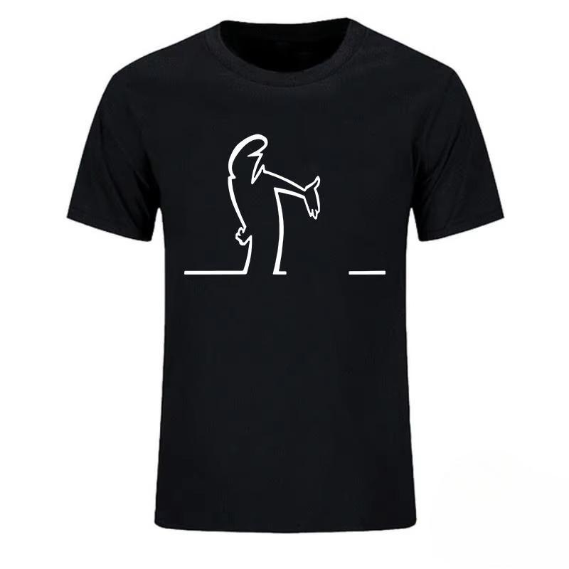 Sommar T-shirts för Män Balum La Linea Rolig Grafisk T-shirt Bomull Bekväm Premium Camisetas