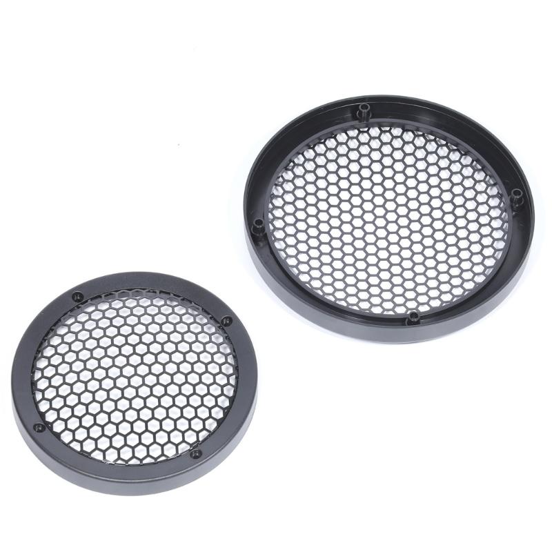 Speaker Cover with Cell Pattern Center, Black Circular Front Guard for Sound Cabinet Repair and Box Project Use