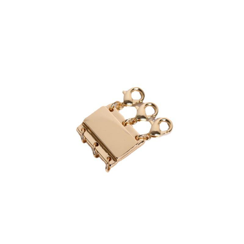 Gold-Plated Magnetic Necklace Clasp for Layered Jewelry Accessorizing