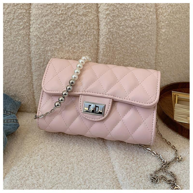 

Rhombus chain crossbody small bag new bag women s high-end fashion versatile small square bag розовый