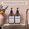 Dozownik mydła w płynie 500 ml, napełniany, pusty, pojemnik na szampon, odżywkę i płyn do mycia ciała z etykietą/stojak/tacka do łazienki i kuchni