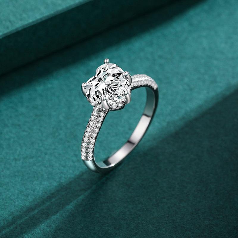 Modian 925 Sterling Silber Exquisite Funkelnde Herzen Cut CZ Romantische Marke Fingerring Für Frauen Aussage Hochzeit Schmuck