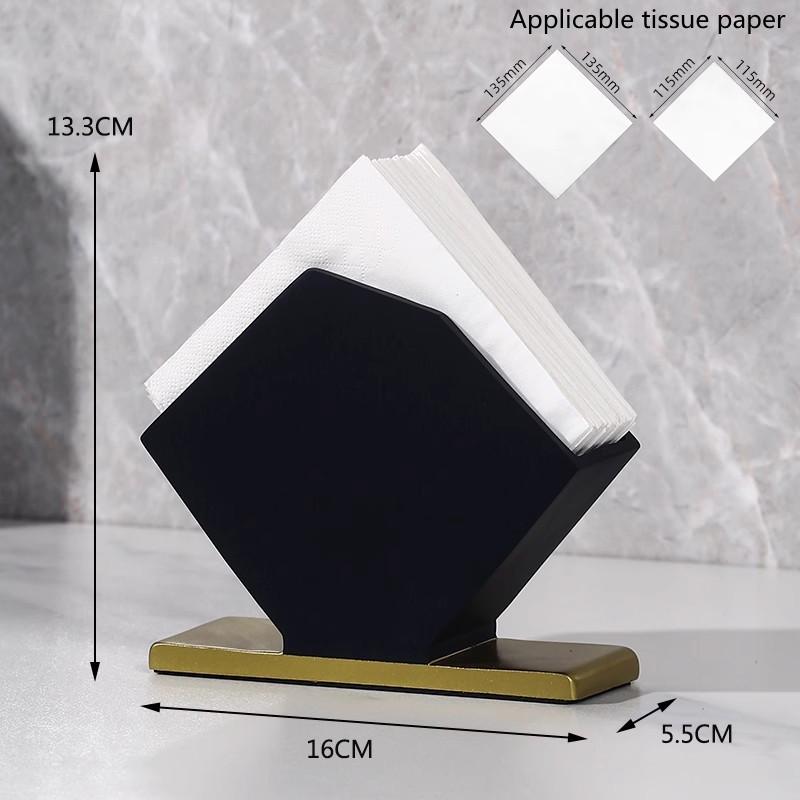 Creative Napkin Holder, Retro Square Upright Tissue Holder, Tissue Box, Kitchen, Restaurant, Desktop Tissue Storage Box