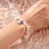 Fashion Sweet Pink Crystal Beaded Bracelet for Women Boho Turtle Starfish Shell Anklets Leg Foot Chain Summer Beach Jewelry Gift