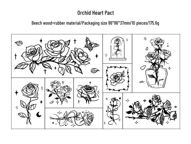 Rosewood Flower Stamp: Personalized Wooden Stamp Gift for Teachers and Students for Back-to-School Season
