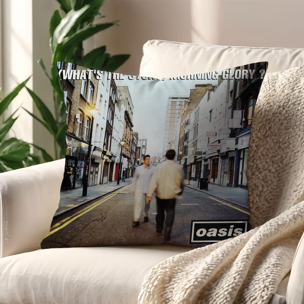 Band O-Oasis Definitely Maybe cushion cover Pillow Sofa Printing Decoration Room Home Office Coffee Shop Car Nordic Simplicity