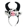 Animal Cosplay Accessory Set 3Pcs Costume Set Cow Ear Headband Bowtie Plush Tail Set Cosplay Party