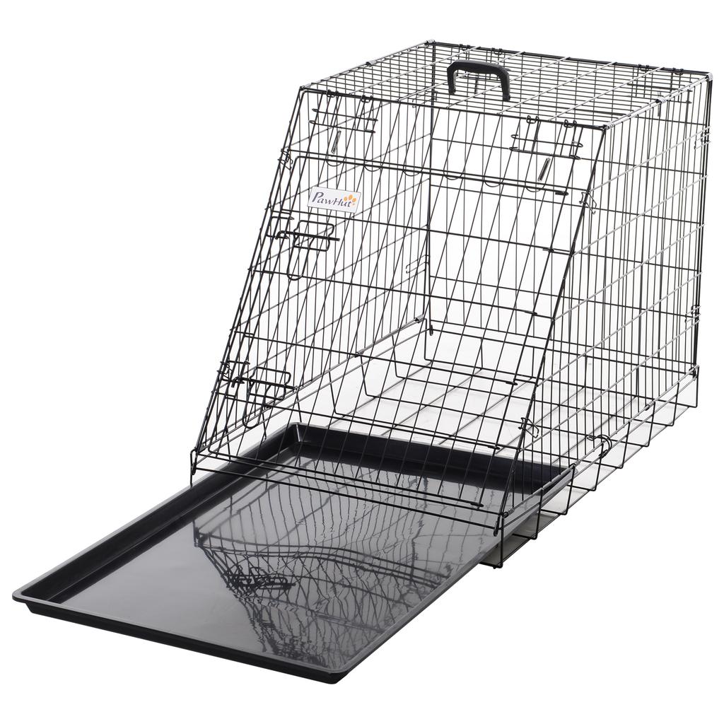 Trapeze Collapsible Dog Pet Travel Box Cage Removable Tray 93 X 58 X 65cm