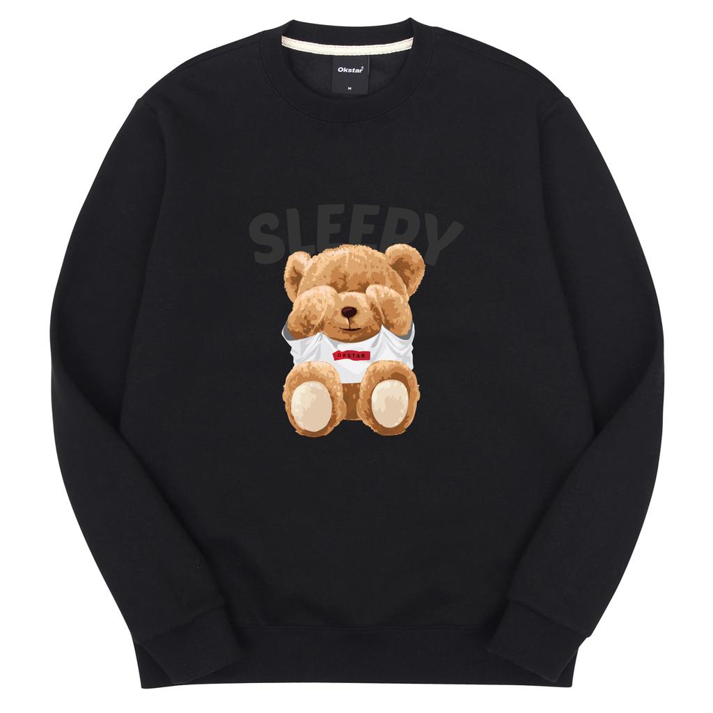 OKSTAR Sleepy Teddy Bear Double-Sided Sweatshirt (Type C)