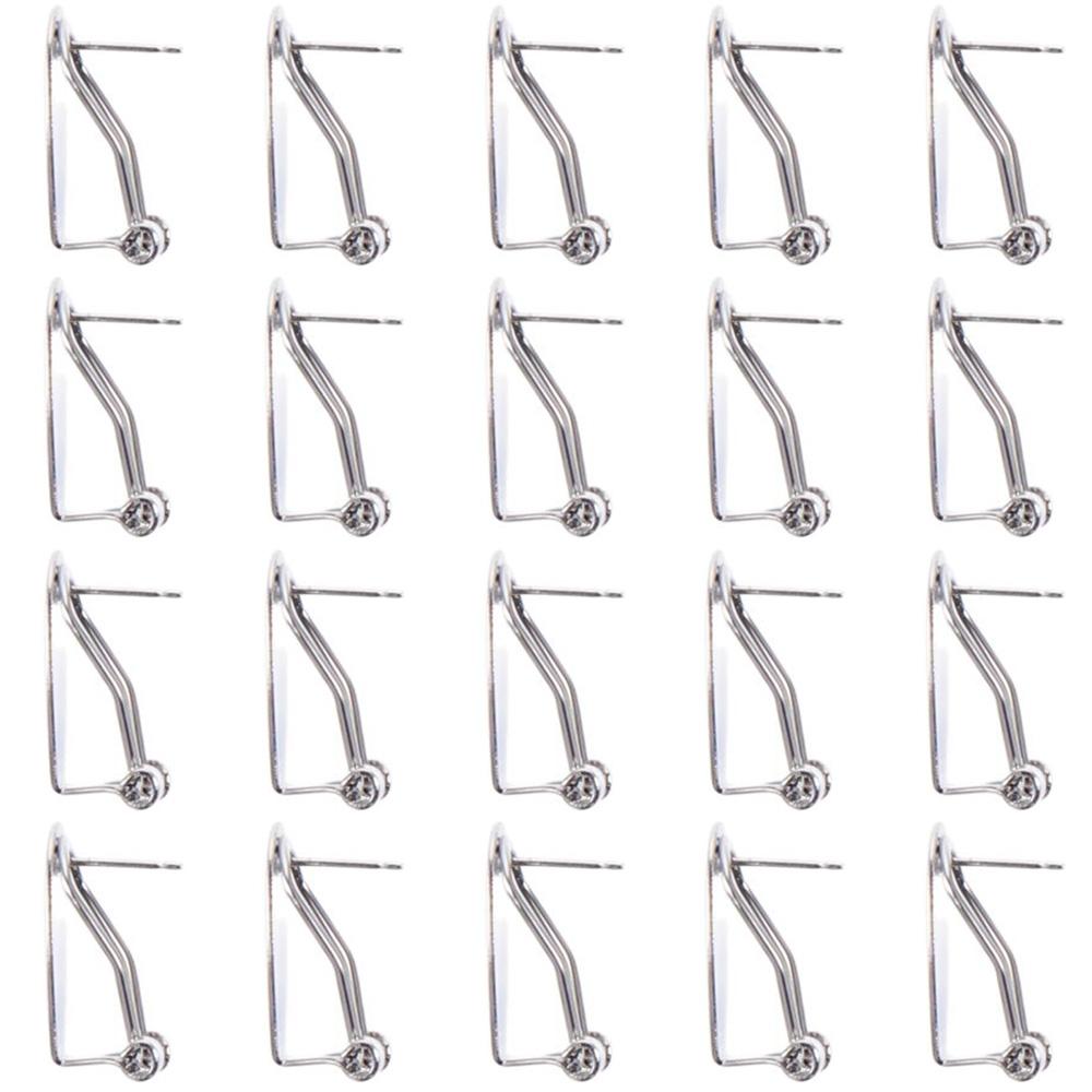 Copper Silver Fingernail Earring Silver Post for Earring Findings Crafts Silver Fingernail Earring Crafts Jewelry Accessories