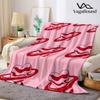 Striped Planet Heart Flannel Blanket Warm Soft Halloween Christmas Decorative Couch Warm Cozy All-Season Gift
