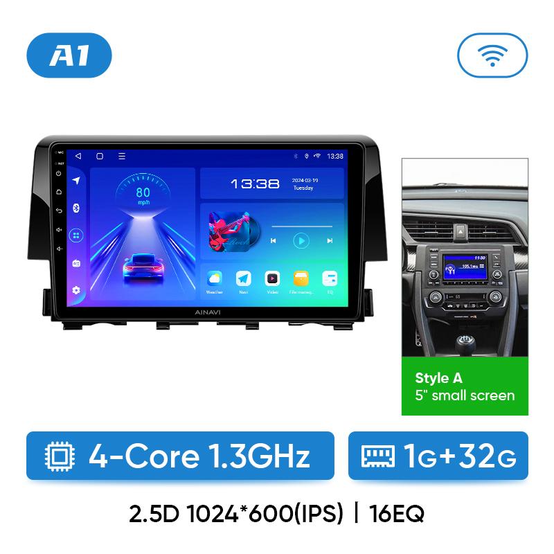 

Ainavi Andriod автомобильный стерео радиоприемник для Honda Civic 10th 10gen 2015 - 2021 мультимедийный плеер беспроводной Carplay Android auto WiFi DSP