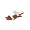 Summer new fashion special-shaped heel simple slope heel cool slippers fashion word high heels women