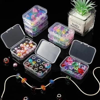 20/30/50PCS Rectangular Storage Box with Lid Small Container Card Learning Supplies Screw Battery Transparent Storage Box