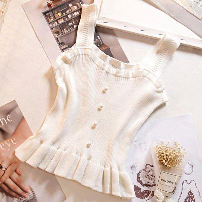 Plus Size Knit Ribbed Cami Tank Top for Curvy Women - Sleeveless Cropped Summer Outerwear