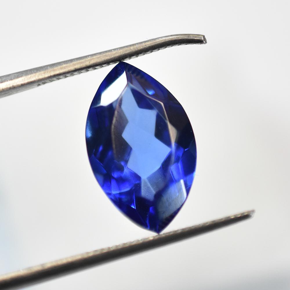 Natural Blue Sapphire Loose Gemstone 14x8mm Marquise Shape September Birthstone for Gem Collections
