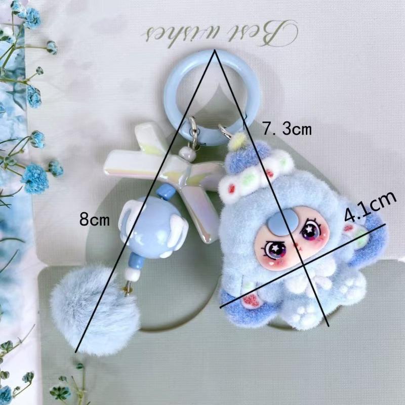 1Pcs Kawaii Cartoon Babythree Mini Keychain Cute Doll Bag Pendant Gift Diy Accessories Decoration