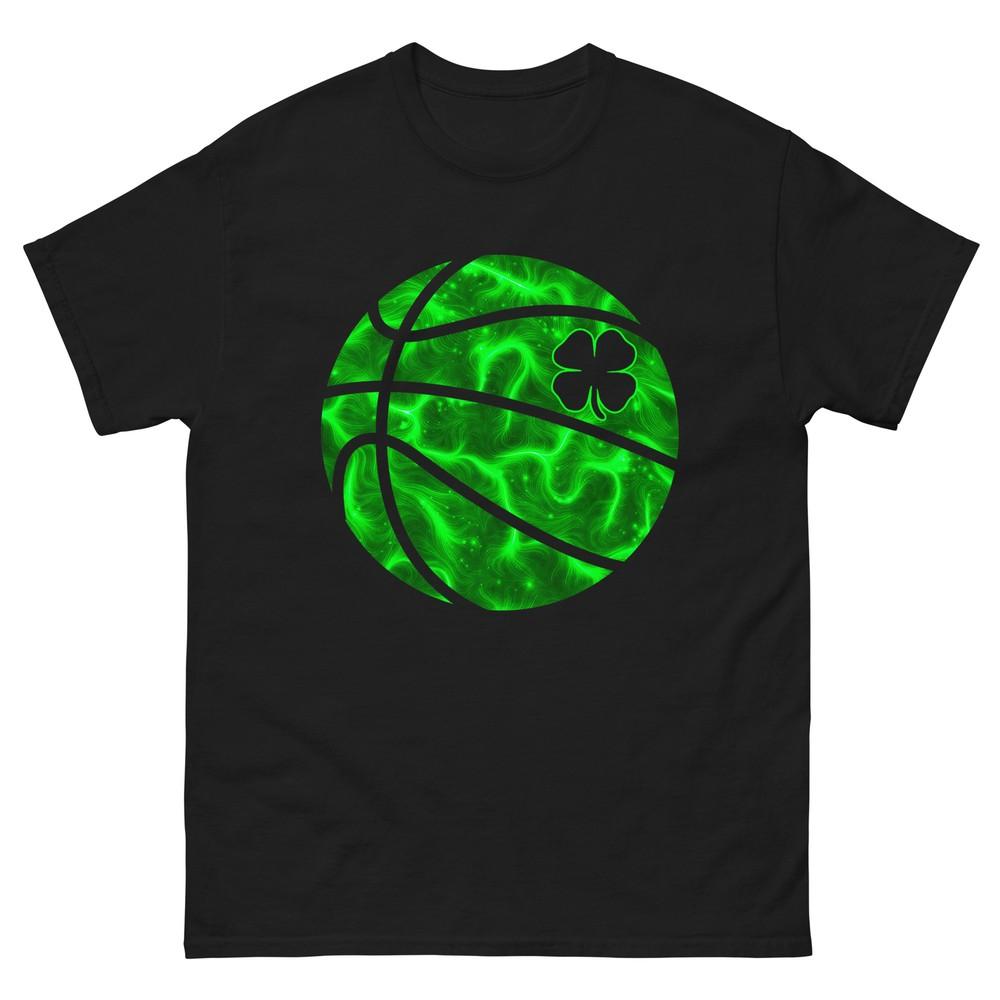 Basketball Shamrock Glücksklee Irischer St. Patrick's Day Jungen T-Shirt