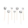 10Pcs 2/3Cm Shiny Mirror Balls Cake Topper Cupcake Toppers With Wooden Sticks Birthday Wedding Dance Party Cake Decoration