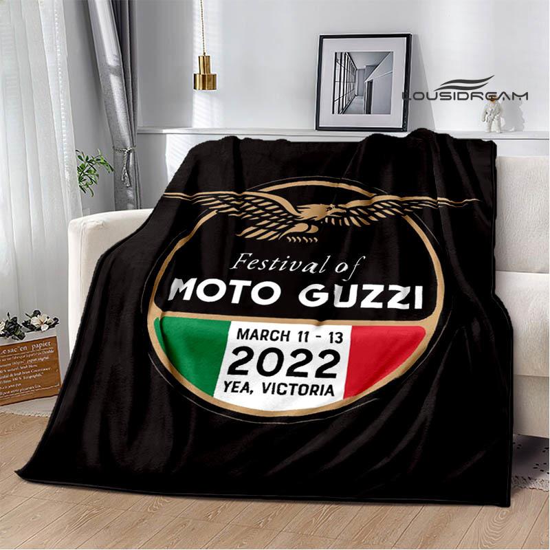 3D Guzzi Motorcycle Logo Printed Blankets Fashion Warm Blanket Soft And Comfortable Blanket Home Travel Blanket Birthday Gift