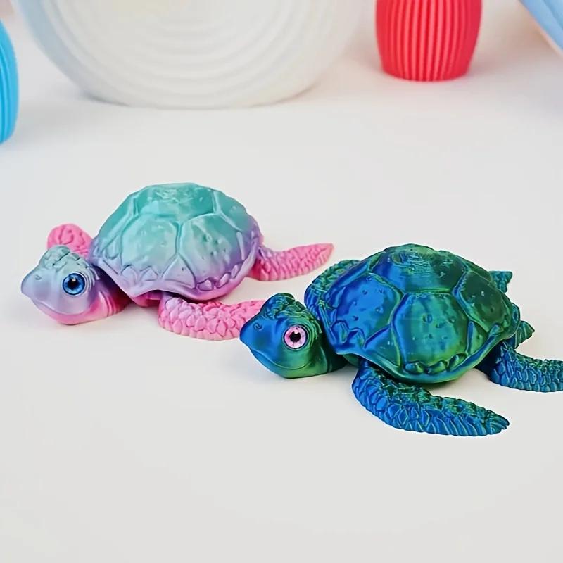 3D Printed Turtle Model With Movable Joints Creative Collection Desktop Decoration Handmade Holiday Gifts For Anime Models