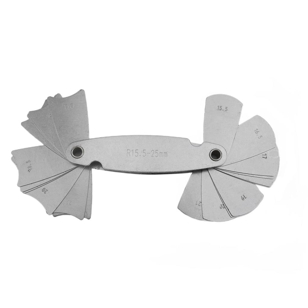Measuring Radius Template R Gauge R1-6.5 7-14.5 15-25 26-80 Radius Gage Plate Fillet Gaug External Internal Measuring Tool