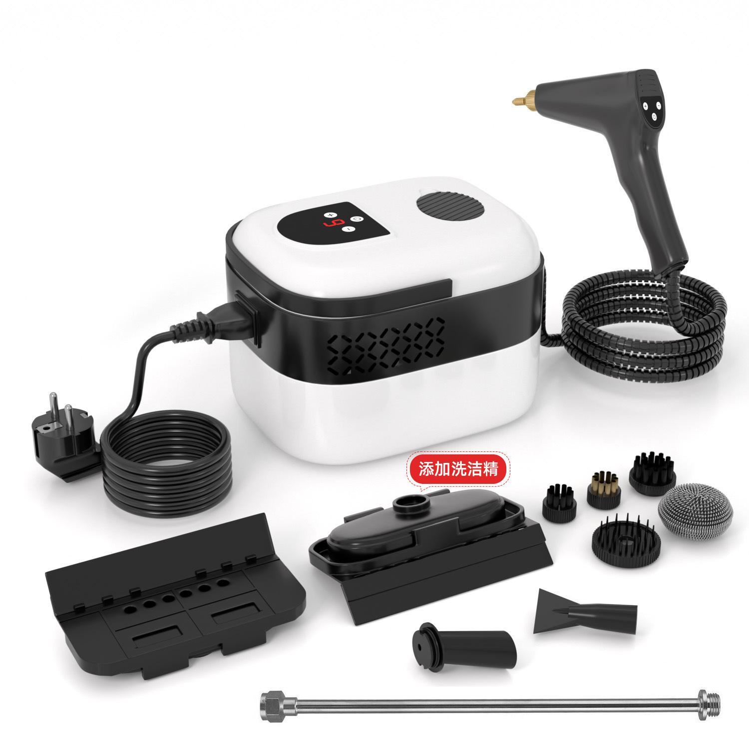 

2500W Handhled Steam Cleaner High Pressure and Temperature For Household Air Conditioner Kitchen Hood Car Smart Jet Washer EU антикварні-чорного кольору