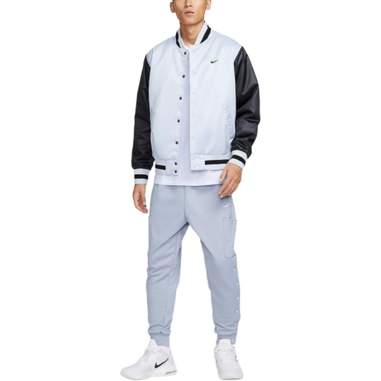 New Nike Therma FITDNA Baseball Jacket Men's Light Blue FZ0663-043