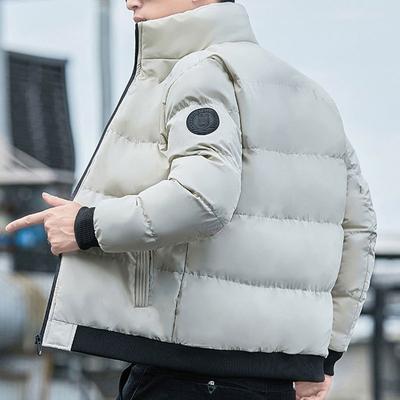 Down Cotton Jacket Men's Coat Stand Collar 2023 New Winter Cotton Jacket Thickened Warm Cotton Jacket