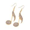 European and American Elegant Ladies Versatile Zircon Note Earrings