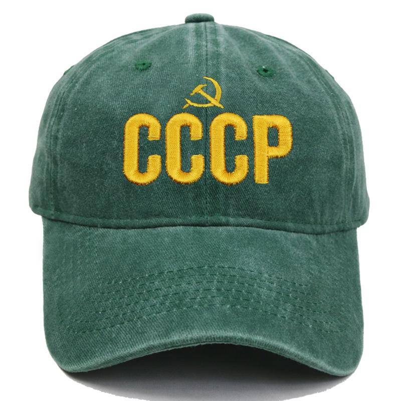 " Cccp Ussr Russian Hot Sale Style Baseball Cap Unisex Black Red Cotton Snapback Cap With Embroidery High Quality Garros Dad Hat