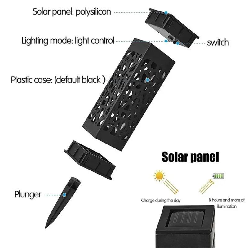6 Pieces of Solar Outdoor Lights, Solar Decorative Path Lights, Garden Lawn Lights, Solar LED Landscape Garden Lighting, New Year Decoration